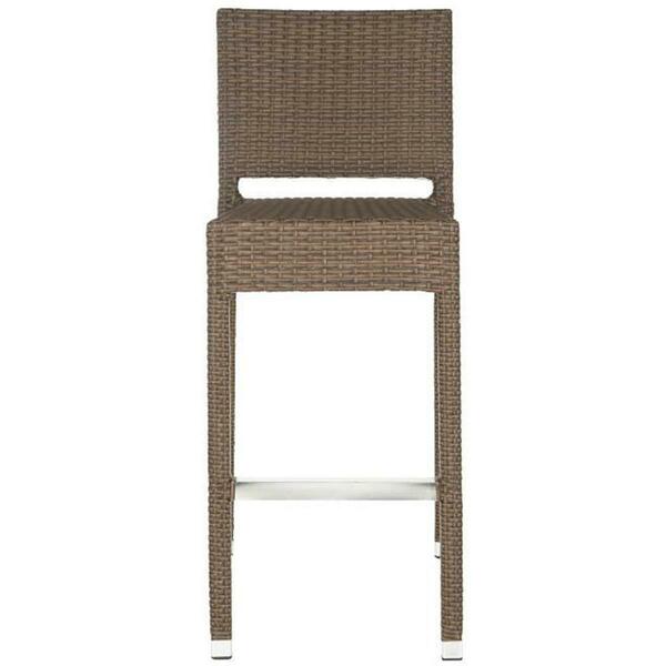 Safavieh Bethel Barstool- Brown - 43.5 x 21.3 x 17.3 in. FOX5201B